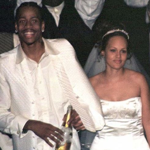 Tawanna Turner and Allen Iverson on their wedding day